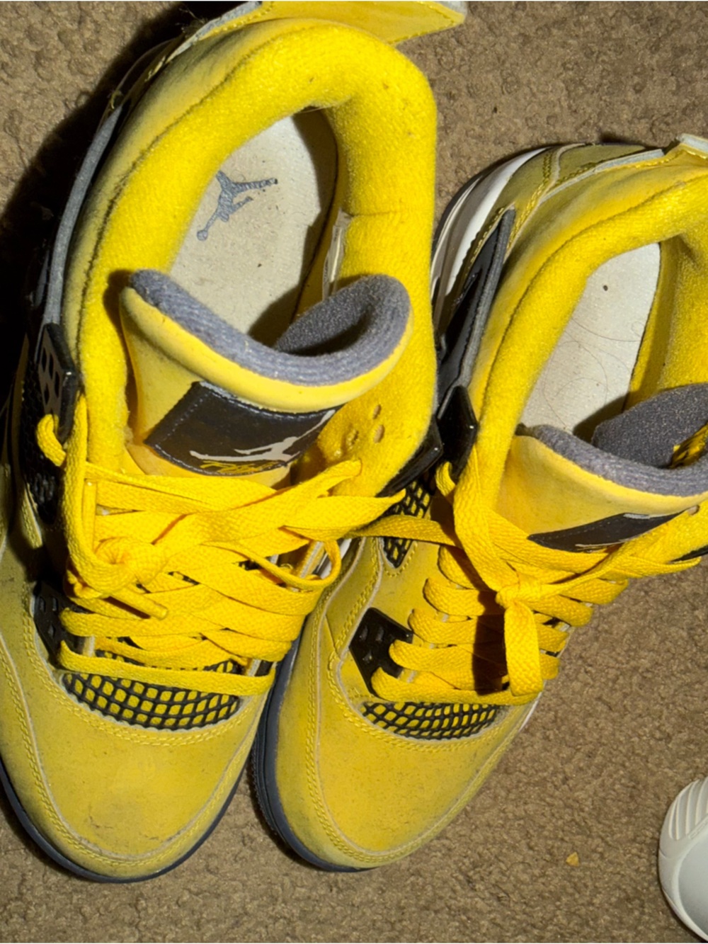 Nike Air Jordan 4s Yellow / Black